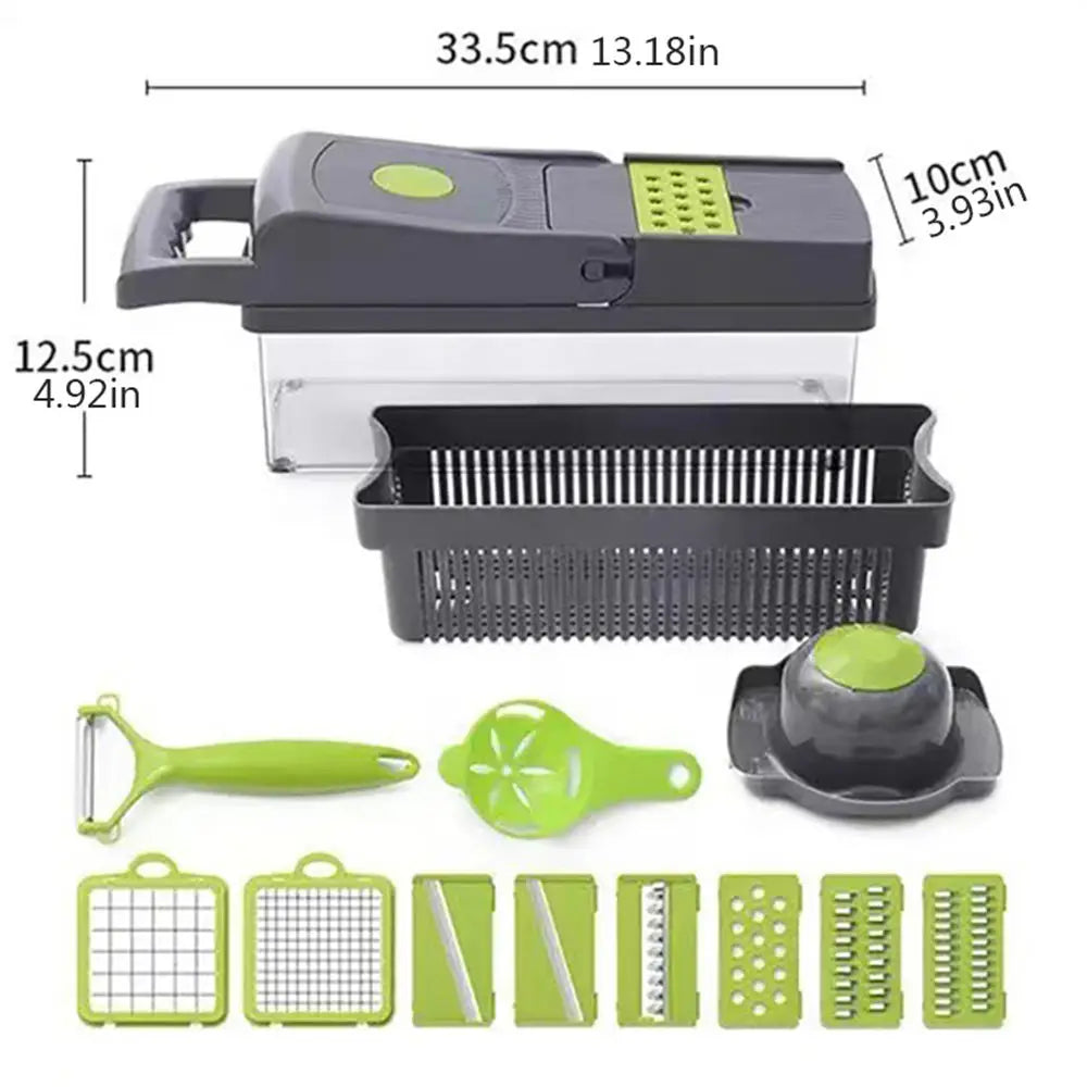 Kitchen Vegetable Chopper Multifunctional Onion Potato Carrot Shredder Fruit Slicer 14/16 in 1 Kitchen Acceesories Cocina